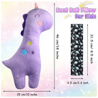 Tuanse 4 Pack Car Seat Belt Covers for Kids Seatbelt Pillow Unicorn Dinosaur Baby Car Seat Strap Covers Head Rest Support Shoulder Pads for Baby Girls Boys Travel