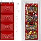 Honeyera Storage for Stuffed Animal - Over Door Organizer for Stuffies, Baby Accessories, and Toy Plush organizer/Easy Instal
