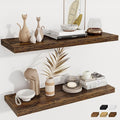 Fun Memories Deep Floating Shelves, 36" W x 12" D Wood Floating Shelves for Wall, 2 Pack Extra Deeper & Thicker Wall Mounted 