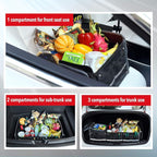 Farasla Waterproof Trunk Organizer with Insulated Leakproof Cooler Bag, Foldable Cover, Adjustable Securing Straps (Black)