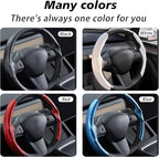 for Tesla 2017-2023 Model 3 and 2020-2024 Model Y Steering Wheel Cover Trim Interior Decoration Protection Accessories (M3/My-Black)