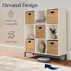 Best Choice Products 9-Cube Bookshelf, 3-Tier Wood Storage Bookcase W/Legs, 11in Shelf Opening, Cube Organizer, Living Room, 