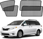 Sienna Specific Side Window Sun Shades, 2013-2018 Vehicle Interior Shade for Baby Mesh Covers, Breathable, UV Protection and Heat Insulation (Sienna (2013-2018), Front+Rear side-4pcs)