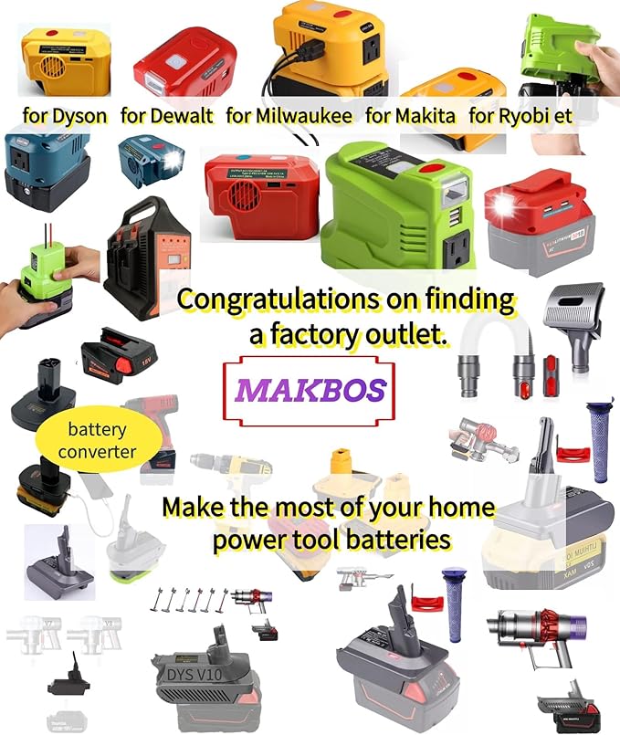 Jumper Cables Adapter for Makita18V Battery Jump Car Starter,12V Portable Jump Car Starter Battery,Automotive Booster Cable Adapter,Up to 3.5L Gas or 6.5L Diesel Engines(Battery not Included)