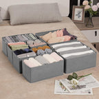 Criusia Drawer Organizer Clothes,16 Pack Underwear Drawer Organizers, Foldable Closet Organizers and Storage Dresser Drawer D