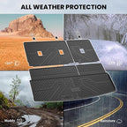 LASFIT Cargo Mat for Ford Expedition 8 Seats Standard 2021-2024(Not Fit 7 Seats Max) Backrest Liner, Custom Fit All Weather Protector Split Design Easy Installation Trunk with Seatback Mat,4 pcs Black
