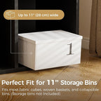 COMHOMA 8 Wood Cube Storage Organizer with Open Back and Removable Back Panels, 11In Black Cube Storage Bookshelf, Cubicle Sh