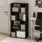 Furinno DALY Book Shelf, 8-Cube Bookshelf, Cube Storage Organizer Bookcase with Irregular Compartments, 11.7 x 23.6 x 49, for