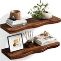 Floating Shelves for Wall, 24 inch Rustic Wooden Floating Shelves, Wall-Mounted Floating Bookshelf, Hanging Shelves with Uniq