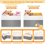 Mabahoo Large Toy Box, Collapsible Sturdy Storage Chest With Lids, Kids Toy Chest Storage Organizer Toddler Bin Boxes for Liv