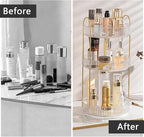 shuang qing Rotating Makeup Organizer for Vanity, Large Capacity Skincare Perfume Storage, Bathroom Counter Organizer, 360 Sp