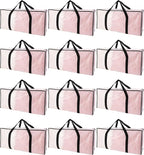 PANDA JOYS Extra Large Moving Bags with Zippers & Carrying Handles, Heavy-Duty Storage Tote for Space Saving Moving Storage, 