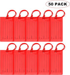 50 Pack Luggage Tags for Suitcases, Airplane Travel Essentials for Flying, International Travel Must Haves, and Luggage Acces