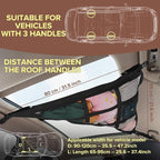 Kaskawise 31.5"x21.6" Car Ceiling Cargo Net – Double-Layer Roof Storage Organizer for 3-Handle & 4-Handle Vehicles, Perfect for Road Trips & Car Camping