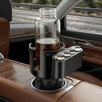 [Upgraded] Car Cup Holder Expander with Coin Organizer, Cup Holder Extender Adapter for Car with Adjustable Base, Fits Yeti, Hydro Flask, Nalgene, Owala, Bottles & Mugs in 2.7"-4.2" (10-46 OZ)