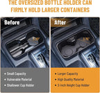 Oversized Cup Holder Compatible with 2016-2023 Tacoma, 3.75" Diameter Black Extra Large Drink Water Bottle Holder