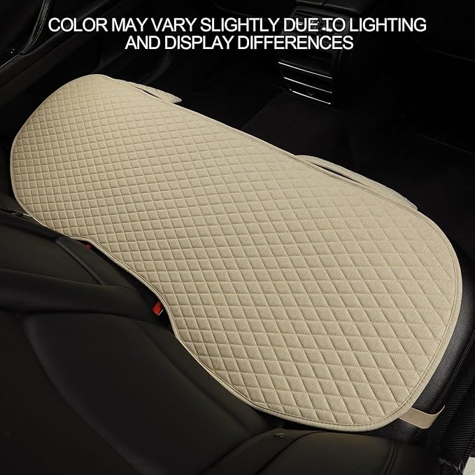 West Llama Linen Car Seat Covers,Bottom Seat Covers for Cars Include 1 Pair Front Driver Seat Pad Mat and 1 Rear Bench Cover 