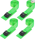 Ayaport Lashing Straps Car Roof Rack Straps Cam Buckle Tie Down Strap for Kayak, SUP, Canoe, Surfboard Packing (Green, 1" x 12')
