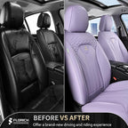 FLORICH Car Seat Covers, Leather Front Seat Cover, Purple Waterproof Seat Covers, Automotive Seat Cover 2 Pack, Luxury Univer