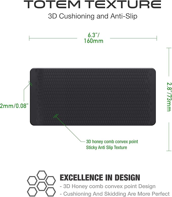 Car Dashboard Non Slip Mat, JIMISHA Anti Slip Pad, Anti Slide Sticky Dash Pad, Multifunctional Fixate Gripping Gel Pad for Ra
