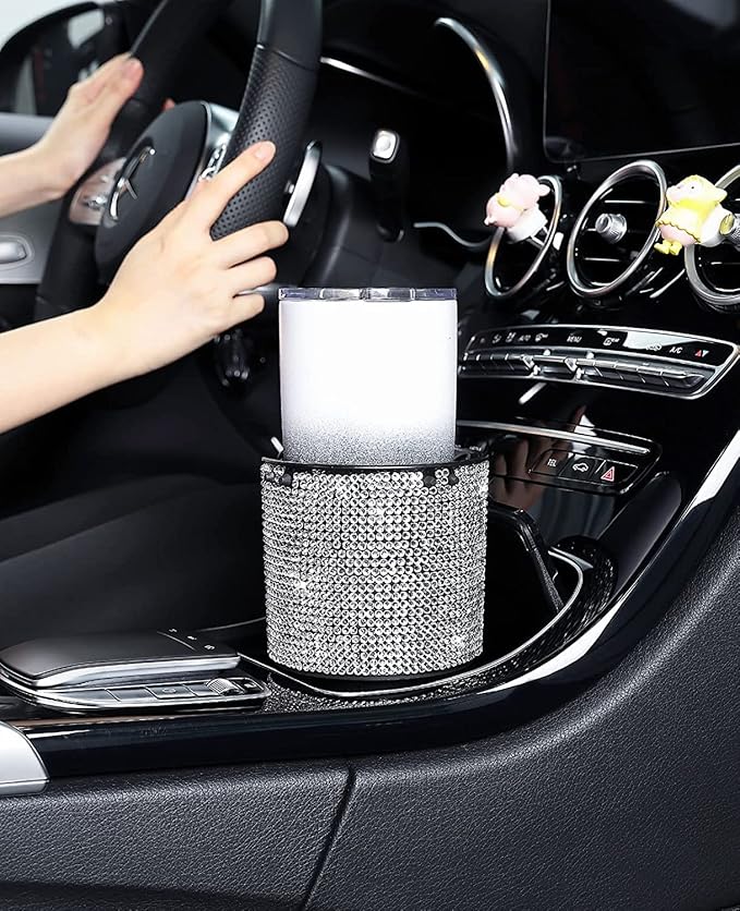 JOYTUTUS Upgraded Car Cup Holder Expander with Offset Base, Fit for YETI, Hydro Flask, Large Cup Holder Expander for Car Hold