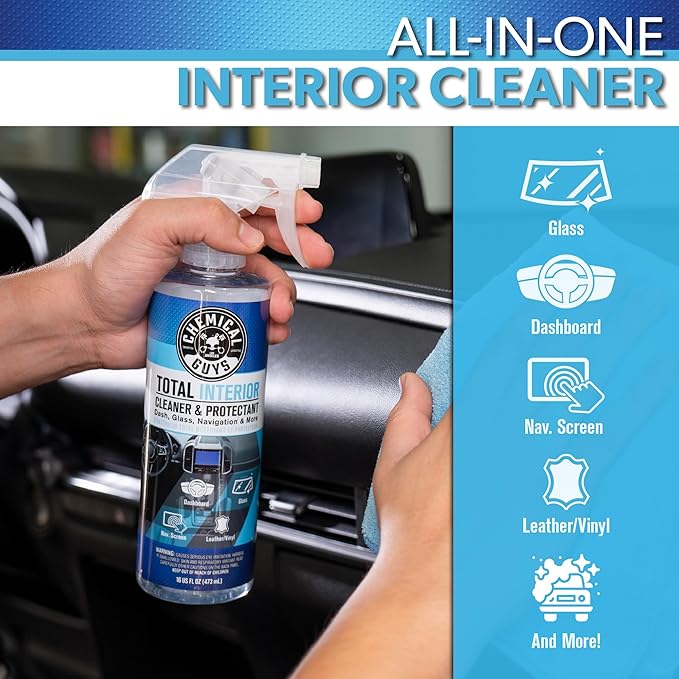 Chemical Guys Total Interior Cleaner & Protectant – Chemical Guys Interior Cleaner, Cleans & Protects Leather, Vinyl, Plastic
