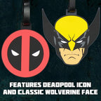 FUL Marvel Deadpool and Wolverine Luggage Tags, 2-Piece PVC Suitcase ID Tag Set with Adjustable Straps, Multi, One Size