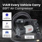 VIAIR Digital EVC88P7 - Portable Air Compressor Tire Inflator for Car, Truck, SUV & RV | Preset Automatic Shut Off Feature | 7-Way Trailer Connector Plug