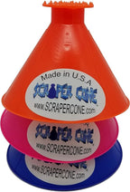 SCRAPER CONE®️ 3 Pack The Original Ice Scraper, Snow Removal Made in The USA Magical Frost Removal Funnel Shaped Cleaning Tool Car Windshield Deicer Magic Scrapers Instascrape Round Shovel Brush