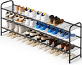 KEETDY 3-Tier Long Shoe Rack for Closet Metal Shoe Organizer for Entryway, Wide Stackable Shoe Storage Shelf with Sturdy Wire