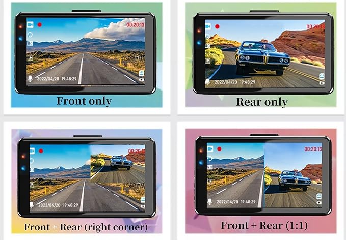 Dash Cam Front and Rear, Dash Camera for Cars with 32G Card Super Night Vision, Car Dash Cam 1080P Dashboard Camera with G-Se