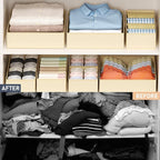 DIMJ Drawer Organizer Clothes - 18 Pack Closet Drawer Organizer Bins for Baby Clothes Storage, Fabric Dresser Organizer for N