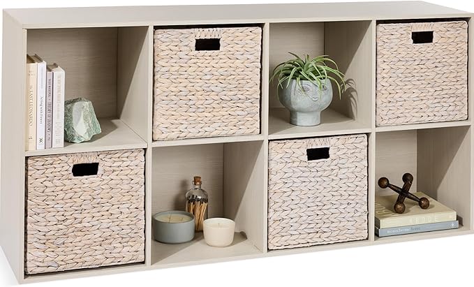 Best Choice Products 8-Cube Storage Organizer, 13.5in Shelf Opening, Bookcase, Display Shelf, Customizable w/ 2 Removable Bac