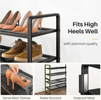 SNTD Shoe Rack - Expandable Shoe Organizer for Closet, Adjustable Metal Shoe Shelf Storage, Stackable Long Shoe Stand Holder 