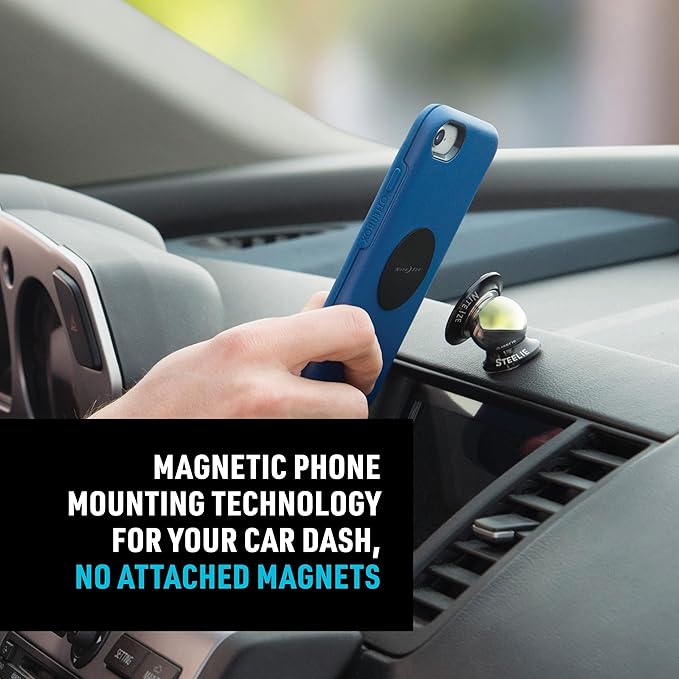 Nite Ize Steelie Orbiter Dash Kit - Magnetic Dashboard Phone Mount - Easy-to-Use & Durable Cell Phone Car Holder