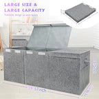 Extra Large Toy Storage Organizer with Lid, Large Toy Box Collapsible Toy Chest Storage Box Design - Toys Bin with Dividers f