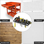 UNITEDPOWER Wall Mount Tool Storage Rack, Screwdriver Holder, Pliers Organizer, Wrench Utility Shelf, 51 Holes for Variety of