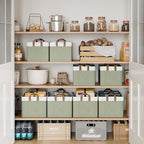 StorageWorks Storage Bins, Fabric Storage Bins for Shelves, Large Storage Baskets with Metal Frame, Closet Baskets and Bins w