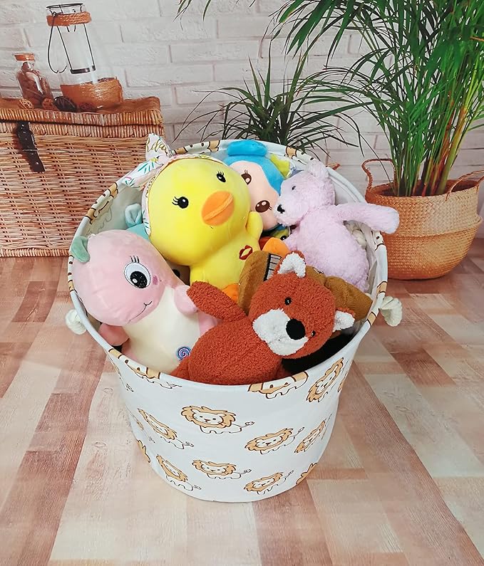 Round Laundry Basket Storage Bins Nursery Hamper Gift Baskets for Home,Office,Home Decor