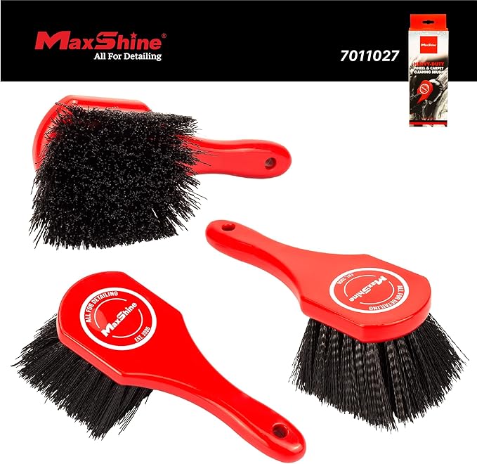 Maxshine Universal Heavy-Duty Tire & Carpet Cleaning Brush – Ultimate Scrubber for Carpets, Upholstery, Floor Mats & More – R