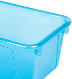 Storex Small Cubby Bin, 12.2 x 7.8 x 5.1 Inches, Candy Teal, 5-Pack (62480U05C)