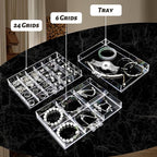 Clear Acrylic Jewelry Storage Box, Earring Jewelry Organizer with 5 Drawers, 5-Layer Jewelry Box for Women, Earring Display H