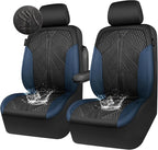 CAR PASS Waterproof Black Blue Car Seat Covers Front Seat Covers Neoprene Wetsuit,All-Weather Non-Slip Durable,Universal Fit 
