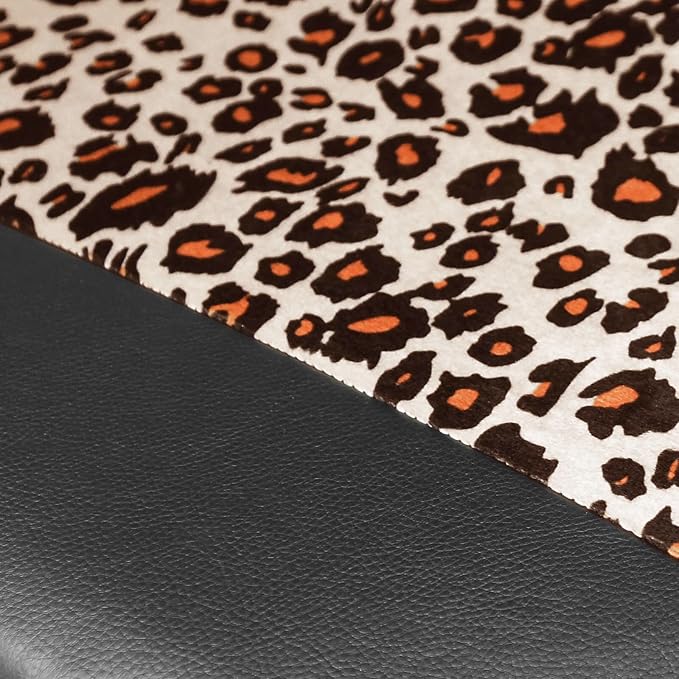 AUTOFAN Universal Fit Front Car Seat Covers (2-Pack) – Premium PU Leather with Leopard Print Design, Airbag Compatible, Easy 