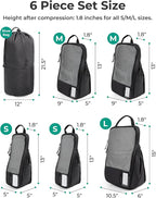 BAGSMART 6 Set /4 Set/2 Set Compression Packing Cubes for Travel, Lightweight Luggage Organizer Bags, Durable Space Saver Bag