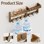 29 inch Coat Rack Wall Mount with Shelf, Set of 2 Heavy Duty Coat Hooks Wall Mount, Entryway Coat Hanger Wall Shelf with Key 