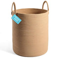 OrganiHaus Large Woven Laundry Basket w/Handles 52L, Rope Dirty Clothes Hamper, Blanket Basket for Living Room, Baby Laundry 