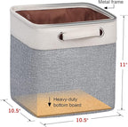 Kntiwiwo Cube Storage Bins 10.5” x 10.5 x 11” Cloth Baskets for Storage with Handles Storage bins for Shelf, Closet, Office O