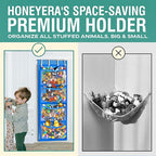 Honeyera Storage for Stuffed Animal - Over Door Organizer for Stuffies, Baby Accessories, and Toy Plush/Easy Installation wit