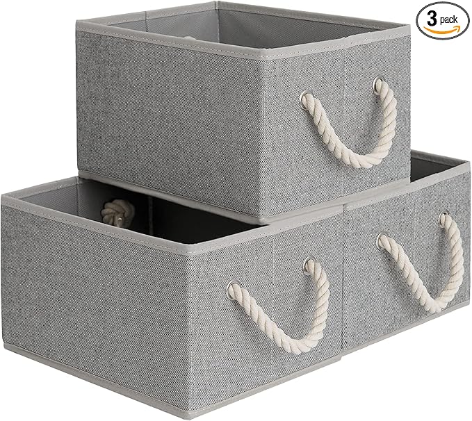StorageWorks Foldable Storage Bins, Closet Organizer Bins, Shelf Baskets for Organization, Clothes Storage Bins, Toy Organize